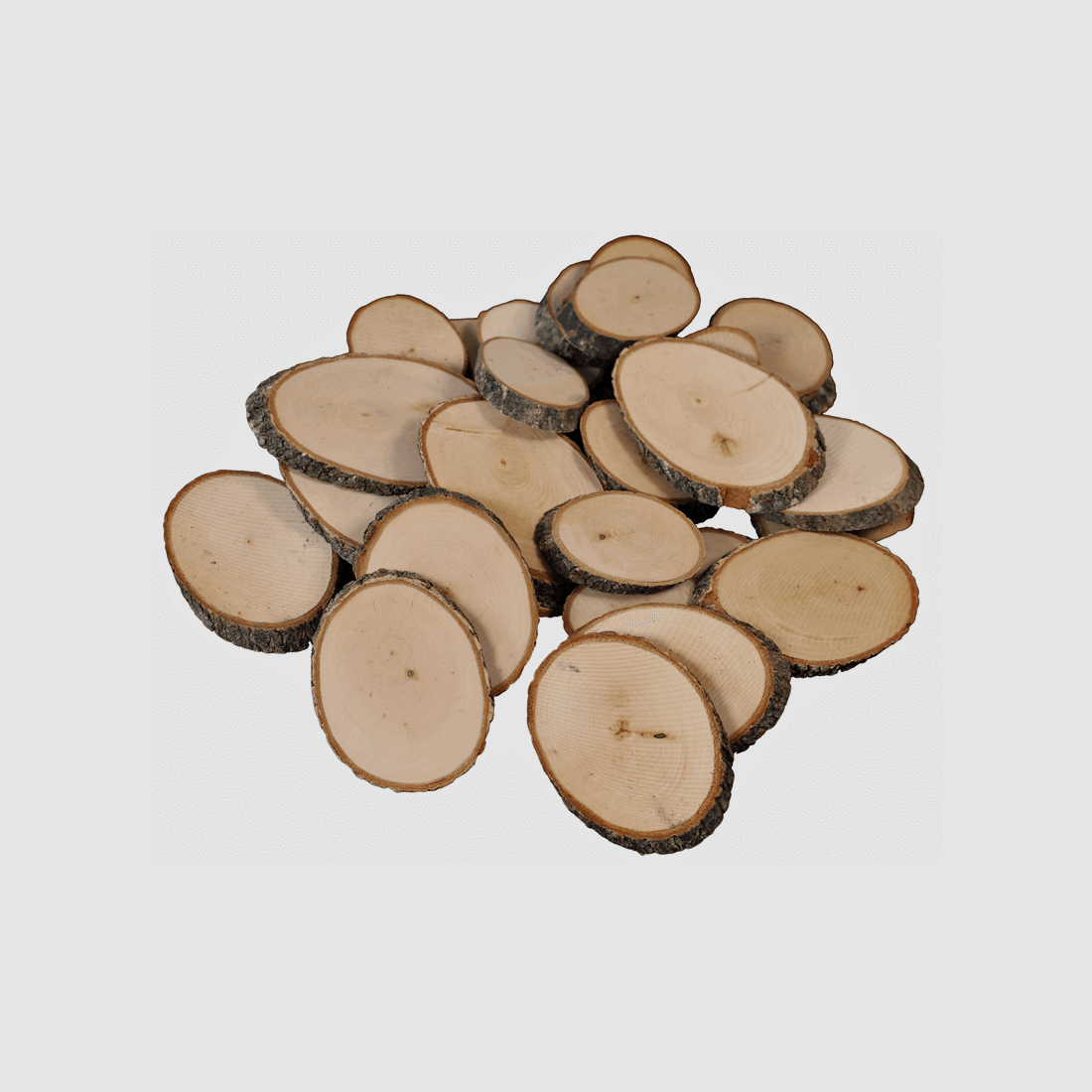 Dischi di legno naturale ovali (1 kg)