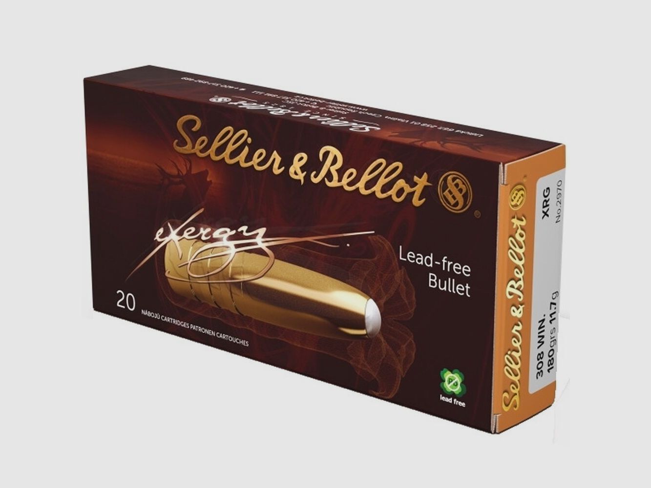 Sellier & Bellot eXergy sin plomo 11,7g / 180grs - 20 unidades.