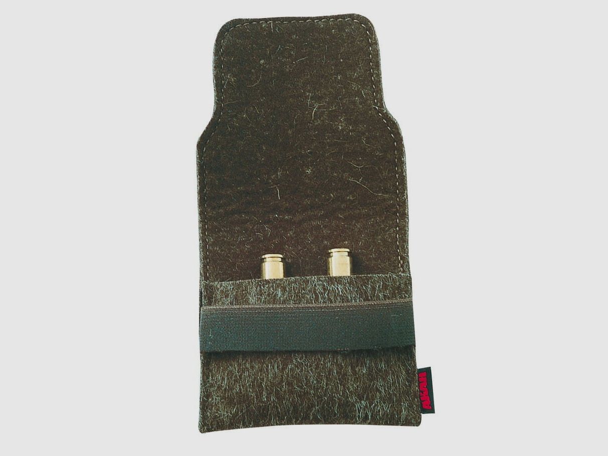 AKAH felt cartridge case for 3 ball cartridges or 2 shotgun cartridges