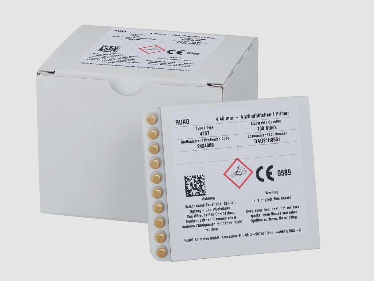 Cartucce per fucile Zündhütchen 4157 Small RWS
