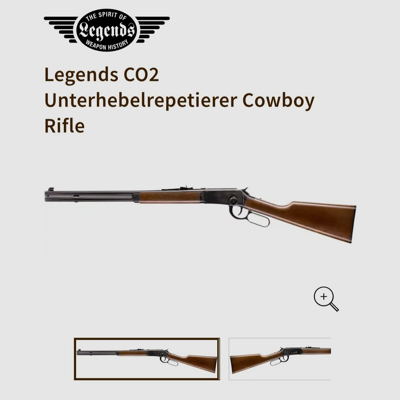 Legends CO2 lever-action Cowboy Rifle nuovo!