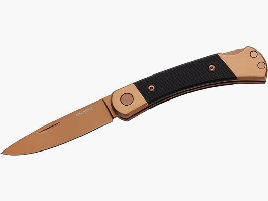 Cuchillo de bolsillo Herbertz recubrimiento de titanio oro rosa negro D2 pequeño