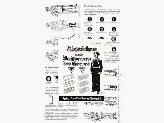 Nachdruck Heft 40er Jahre Wehrmacht: Abzeichen und Uniformen des Heeres