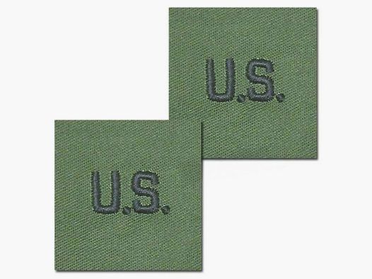 Unbekannt Abzeichen US Letters oliv Textil