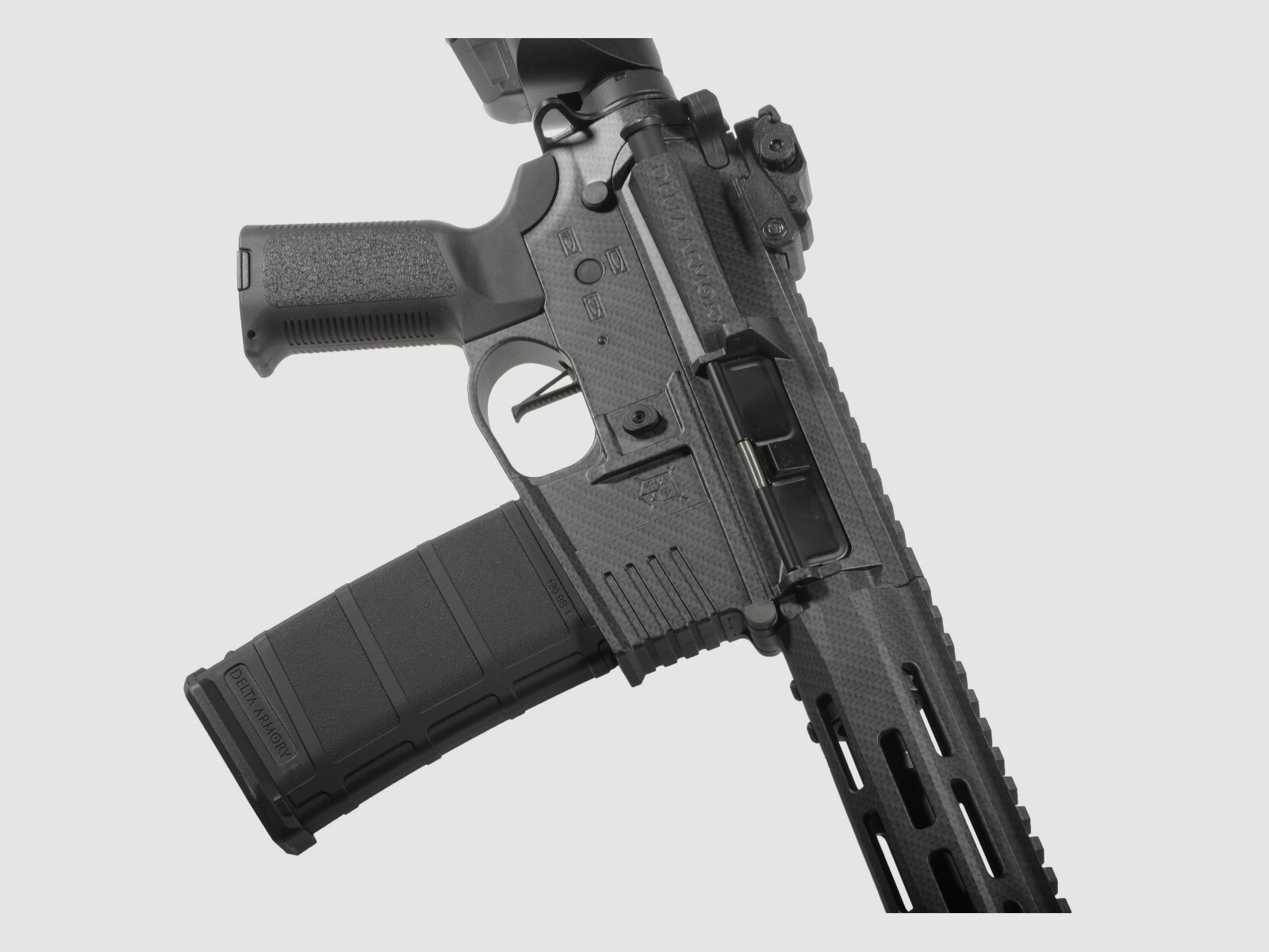 M4 AR15 M-LOK 8 pollici CHARLIE Carbon S-AEG Fucile Airsoft Libero da 18 Anni | Delta Armory