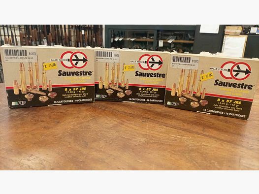 CARTUCCE SAUVESTRE 8X57 JRS 192 GR FIP