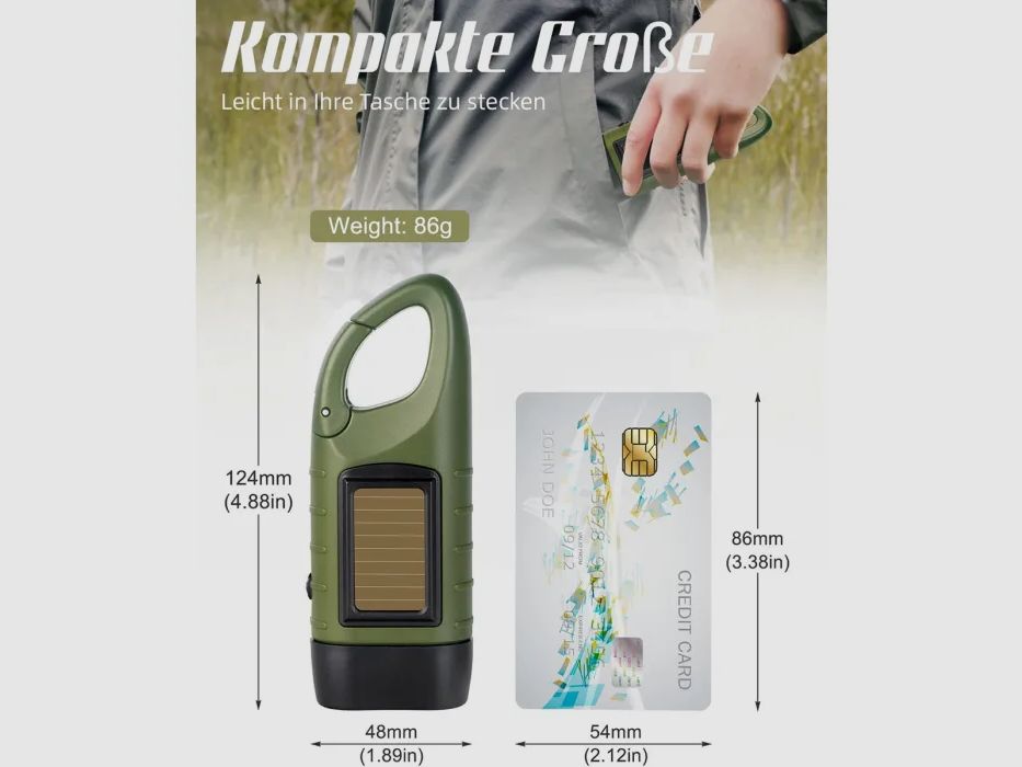 LED flashlight "Twin Power Dynamo" in yellow