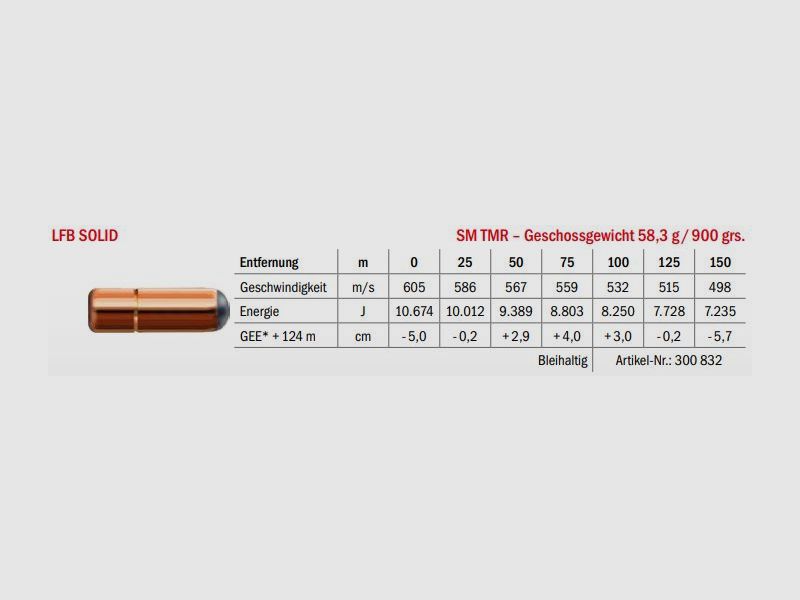 LFB Solid .600 NE SM TMR 58.3g, immagine 2 di 2