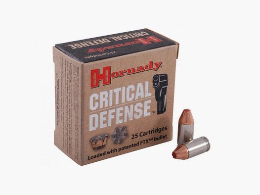 BOITE DE 25 CARTOUCHES HORNADY 380 AUTO 90 GR FTX CD