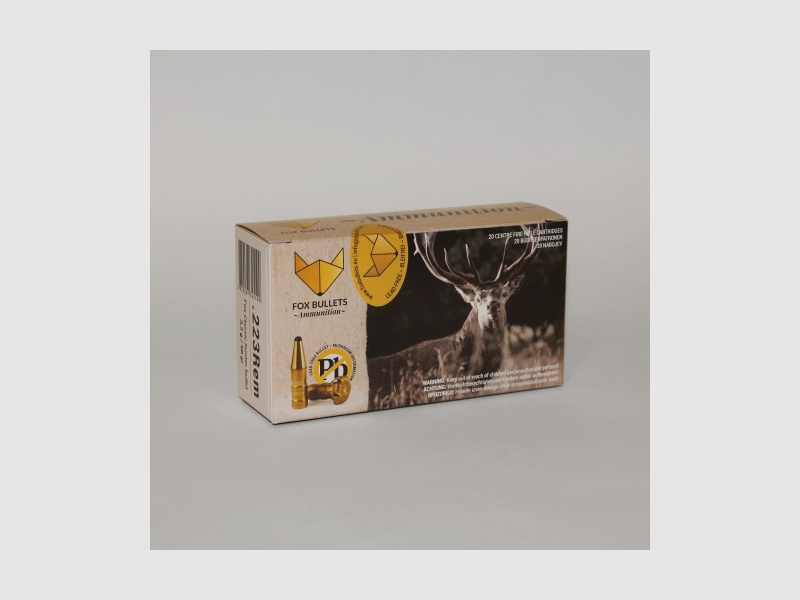 Fox Bullets Classic Hunter .223 Rem. 50GR / 3,2g bleifrei 20 Patronen