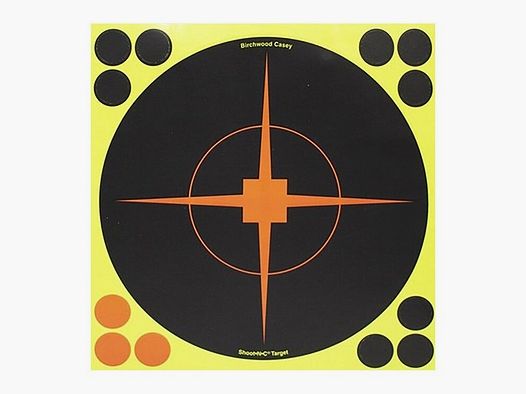 BIRCHWOOD CASEY SHOOT-N-C® BIRCHWOOD CASEY SHOOT-N-C 8″ BULLSEYE TARGET WITH RESEALABLE PACK 25PK