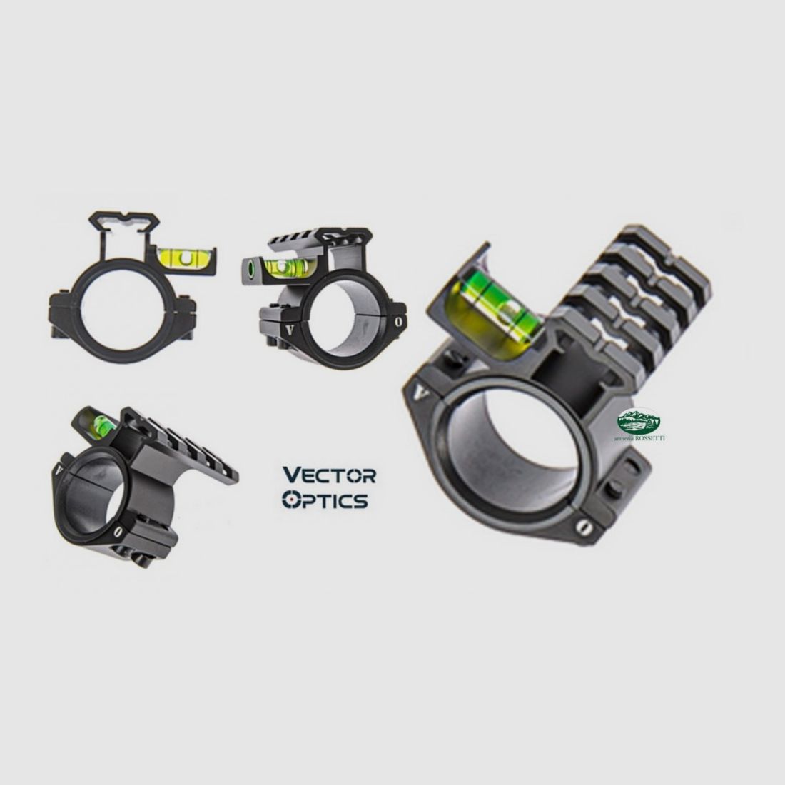 VECTOR OPTICS 1 Zoll Ring für 30mm mit Picatinny-Schiene und integrierter Wasserwaage