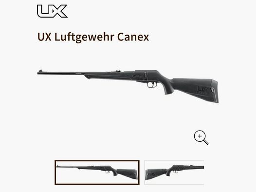 UX Co2 luchtgeweer Canex + Co2 capsules 12g + doelschijven !!