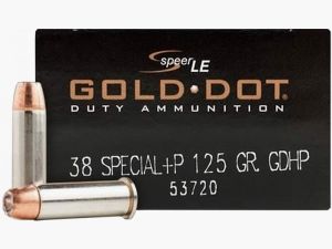 Speer Gold Dot .38 Special +P 125GR GDHP 50 cartouches