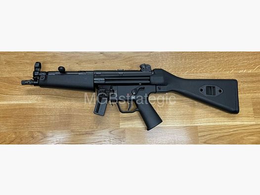 Heckler & Koch SP5 mit Festschaft - halbautom. Büchse 9mmLuger	 zivile Ausführung der Heckler & Koch MP5 - H&K SP 5 HK SP5 - optional mit Acheron AG SMG E1 Schalldämpfer