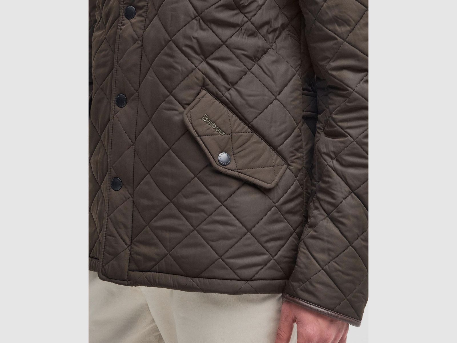 BARBOUR quilted jacket Powell Olive