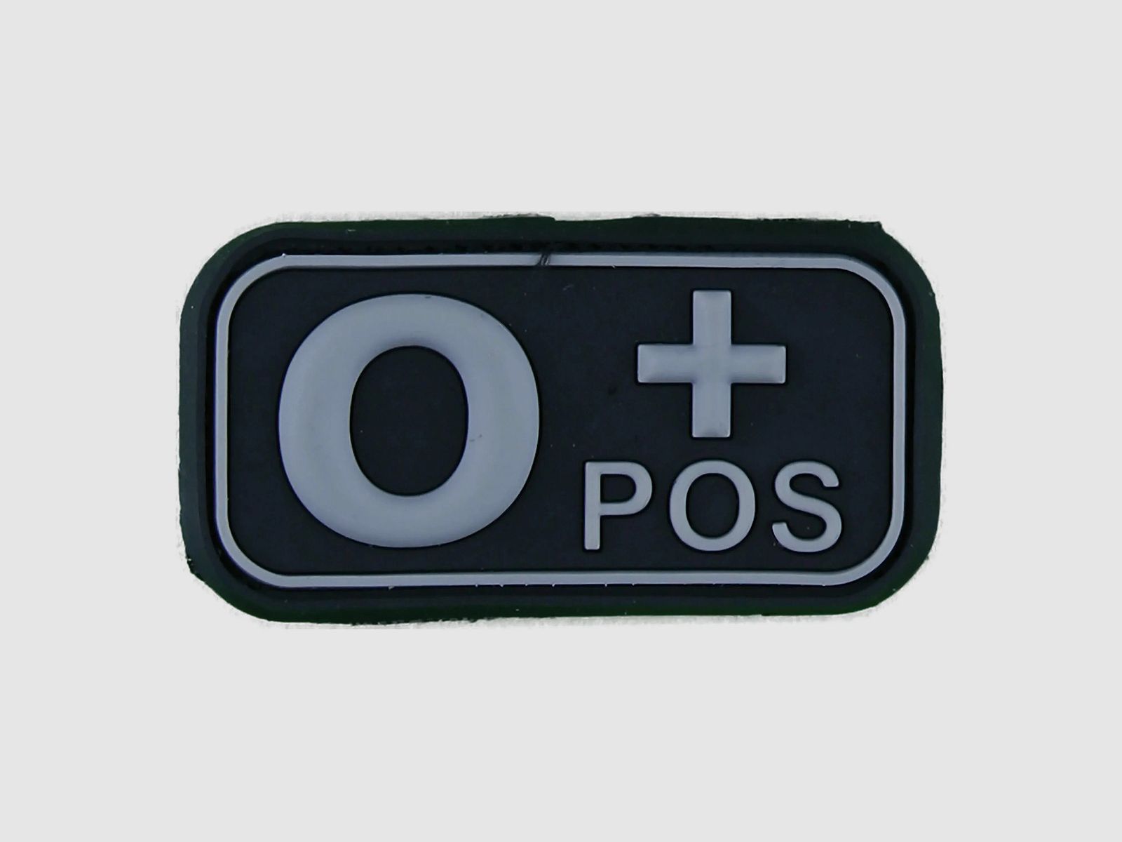 Fritzsch 3D Blutgruppenpatch 0 Pos schwarz-weiß