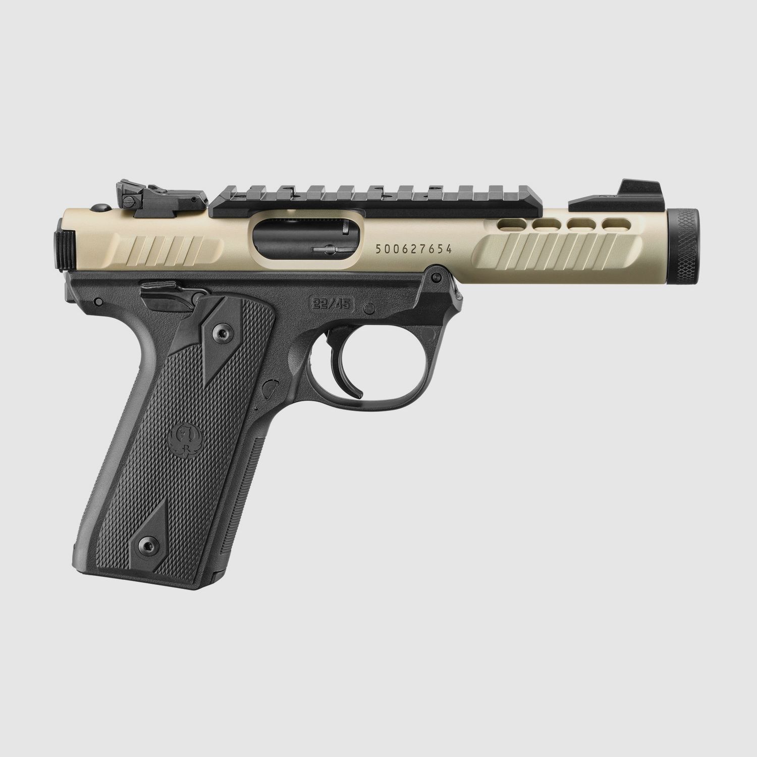 RUGER PISTOLE MARK IV 22/45 LITE .22 LR 4,4"/11,18CM CHAMPAGNE ANODIZED 1/2"-28