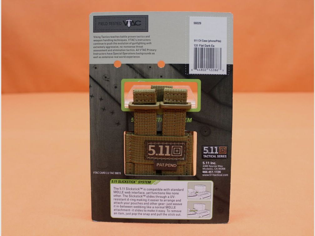 5.11 5.11 C4 Case (56029)131 Flat Dark Earth bag Medium Phone/PDA, or for example also for cigarette boxes?