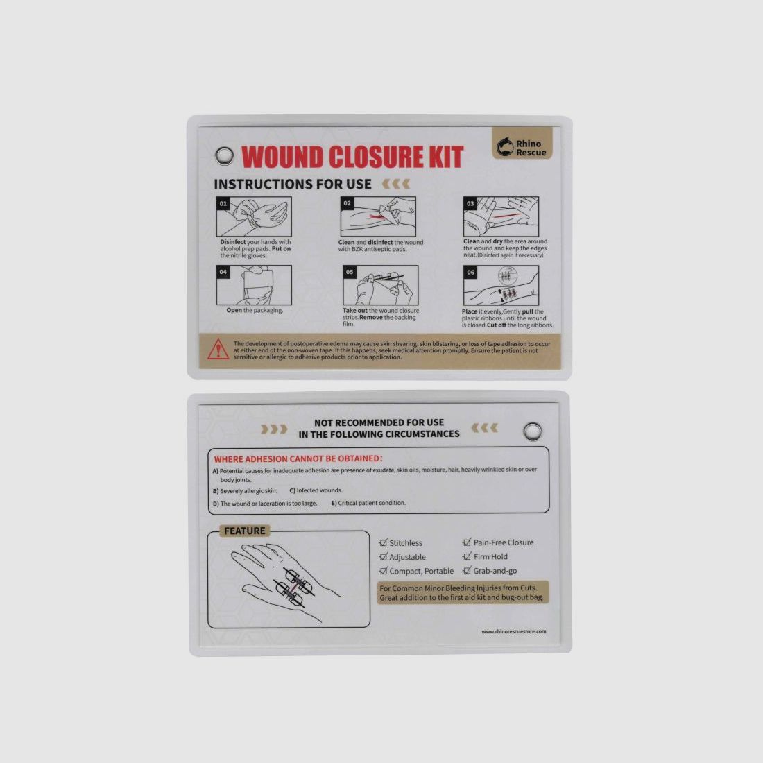 Rhino Rescue Wound Closure Kit Wundverschluss Set