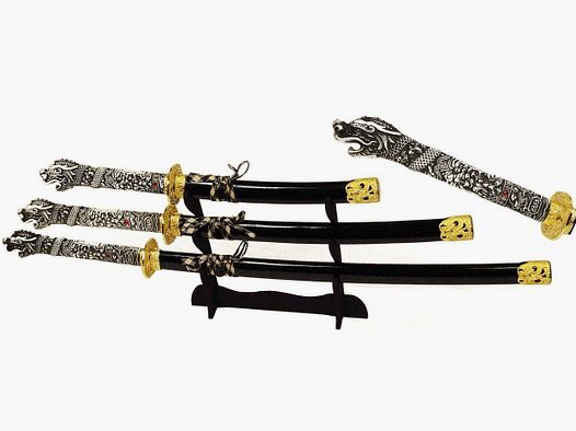 Samurai Drachen Schwerterset