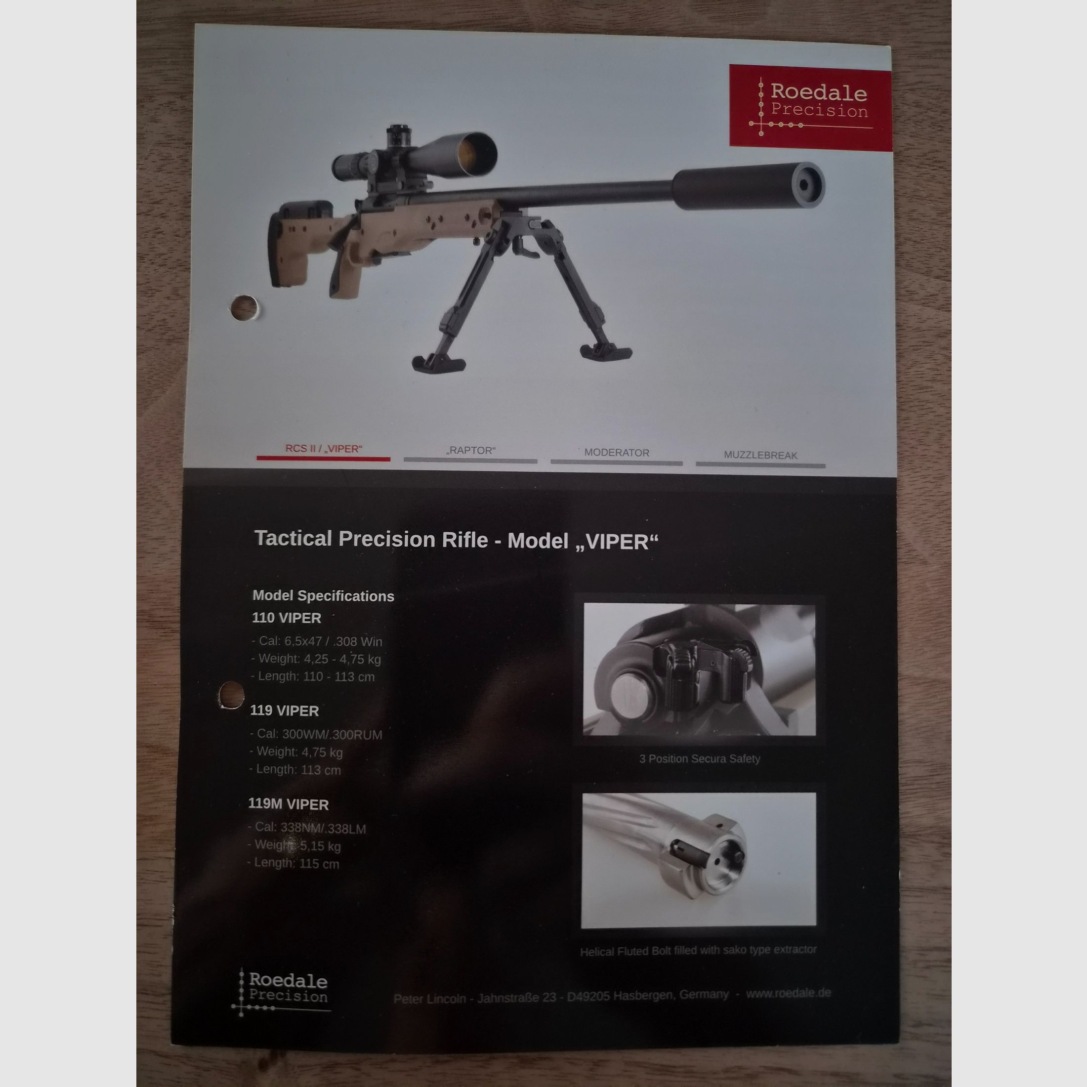 Roedale Tactical Precision Rifle, RCS II Viper, image 16 sur 17