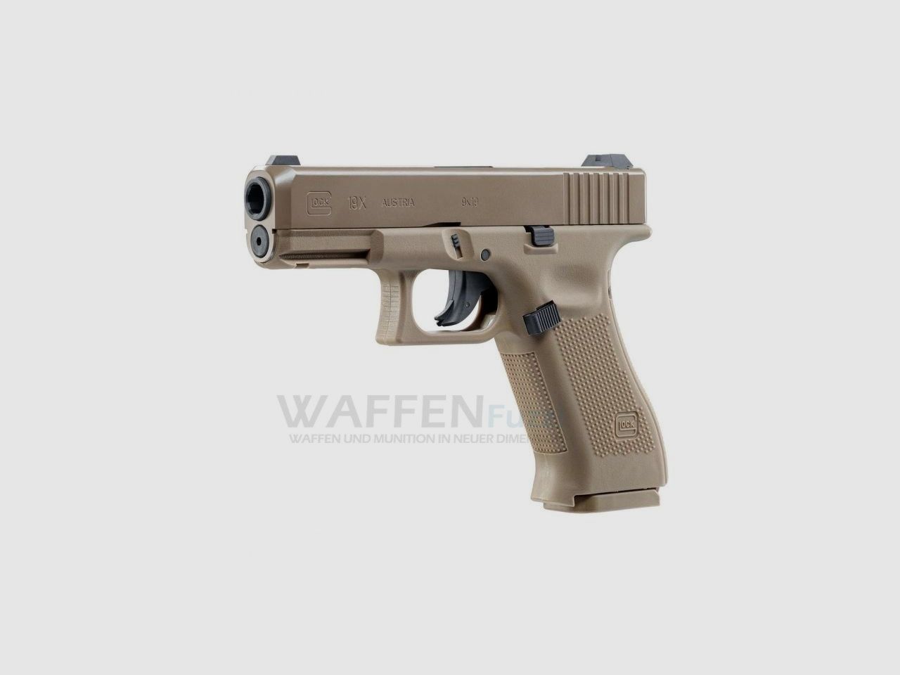 Glock 19X FDE CO2 pistool kaliber 4,5mm staal BB