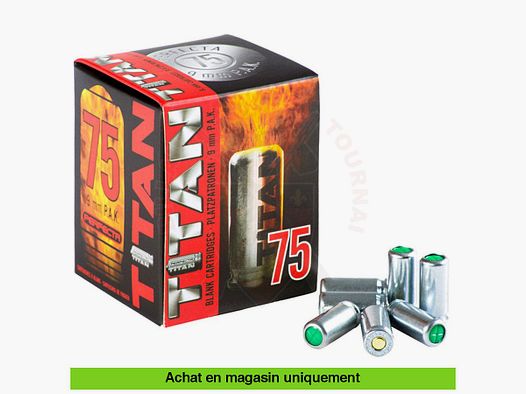 Boite de 75 cartouches Umarex Titan 9mm à blanc