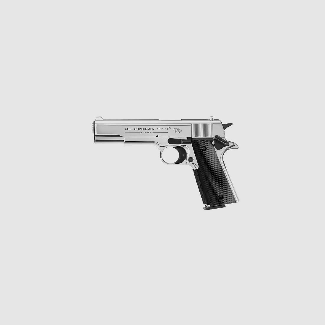 Colt 1911 A1 Polished Chrome 9mm PAK Gas & Signal Weapons