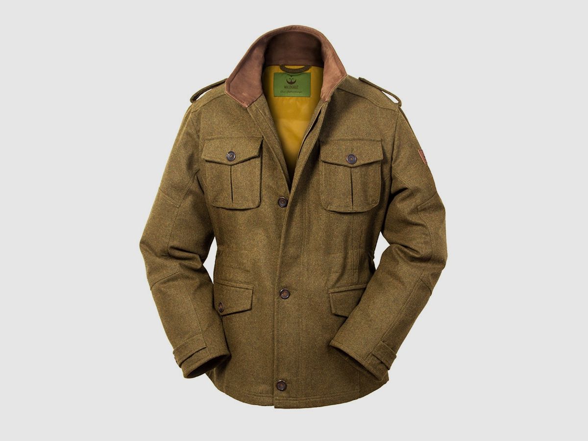 Hunting jacket "Wilderich" made of loden, moss green