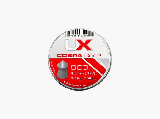 PALLINI ARIA COMPRESSA – UMAREX – COBRA Gen 2 | 4,5mm | .177 | 0,49g | 7.56gr | 500pz