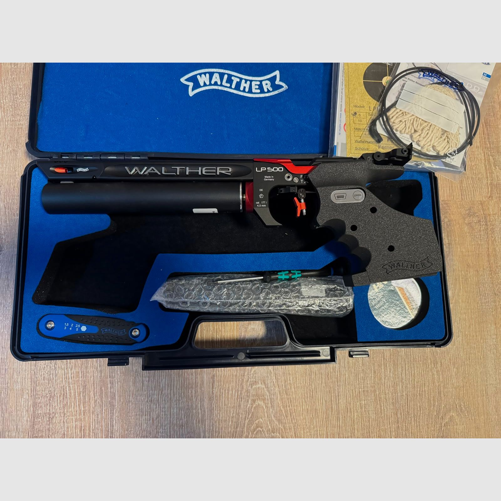Walther LP 500-M Meistermanufaktur - Sonderdesign rot - mech. Abzug (neuwertig!)