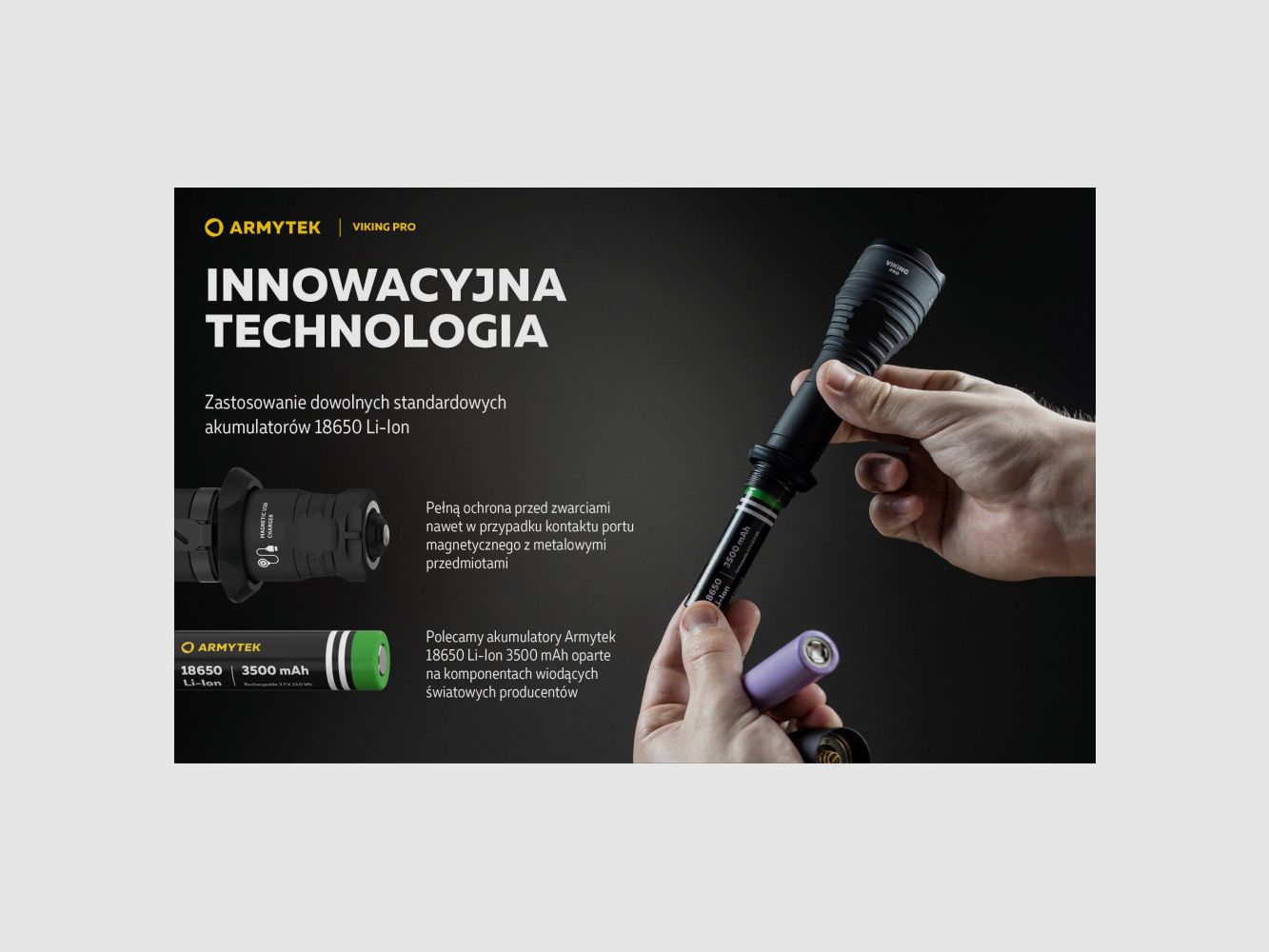 Linterna Armytek Viking Pro Magnet USB de luz blanca cálida, imagen 13 de 22