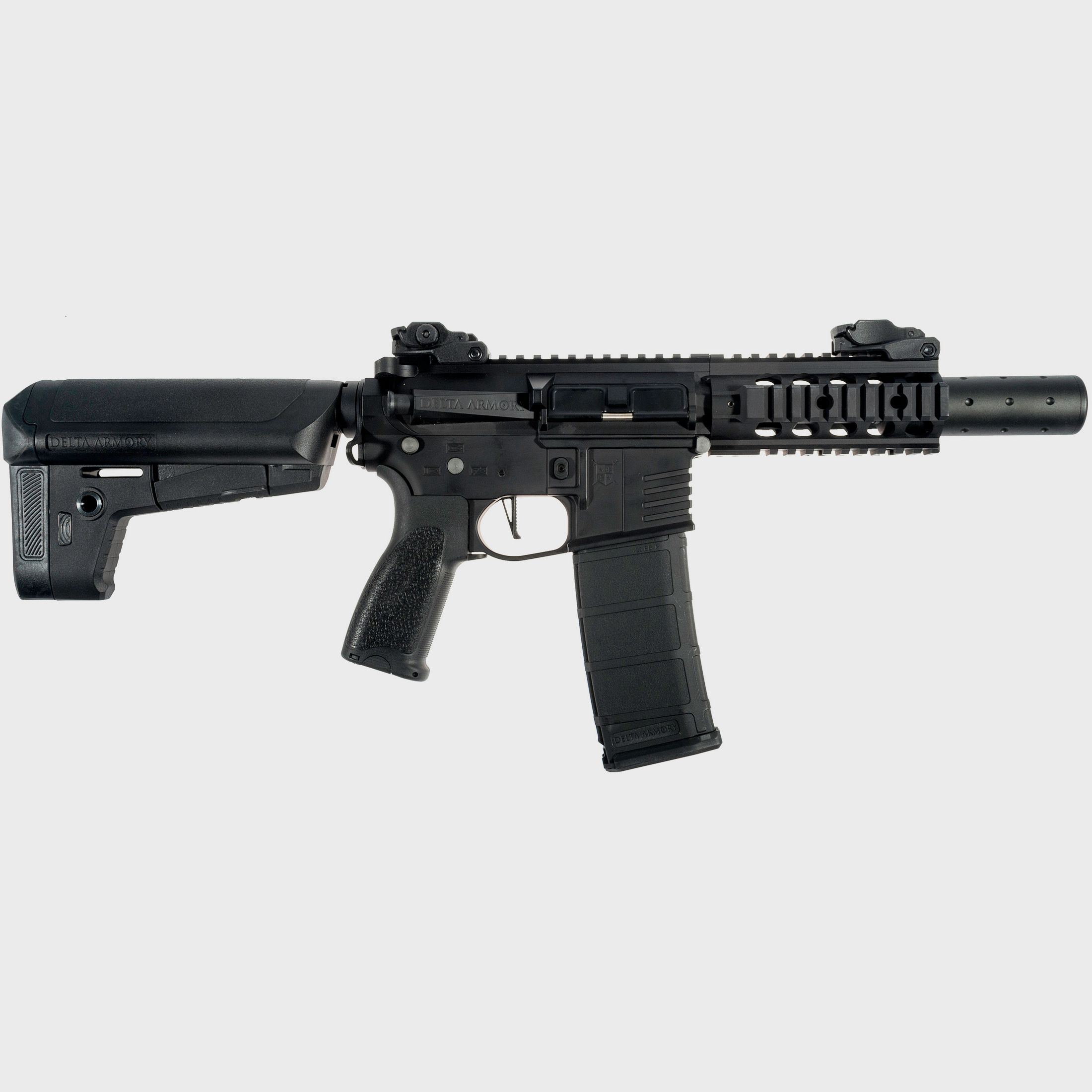 AR15 SilentOps CQB Alpha Full Metal Schwarz max. 0,5J | Delta Armory