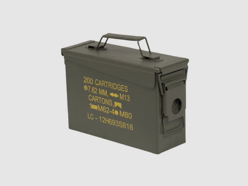 US AMMO STEEL BOX - .30 CAL - OLIV