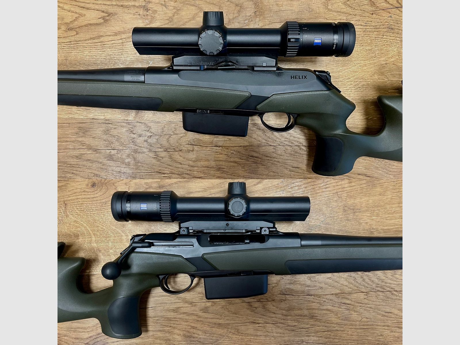 Merkel mit Zeiss Drückjagdglas Conquest V6 1,1-6x24 Helix Speedster Conquest V6