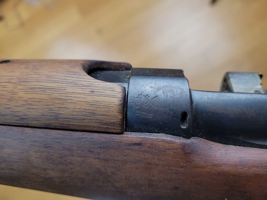 Seltenes englisches Gewehr Lee Enfield MKIII (UND NICHT MKIII(*) !) – Cut-off UND Volleyvisier – SEHR seltene Herstellung B.S.A 1914 ! Originalkaliber 303 Brit. – vollständig einheitlich nummeriert – Einheitsscheibe – MUSEUMSZUSTAND !, Bild 37 von 40