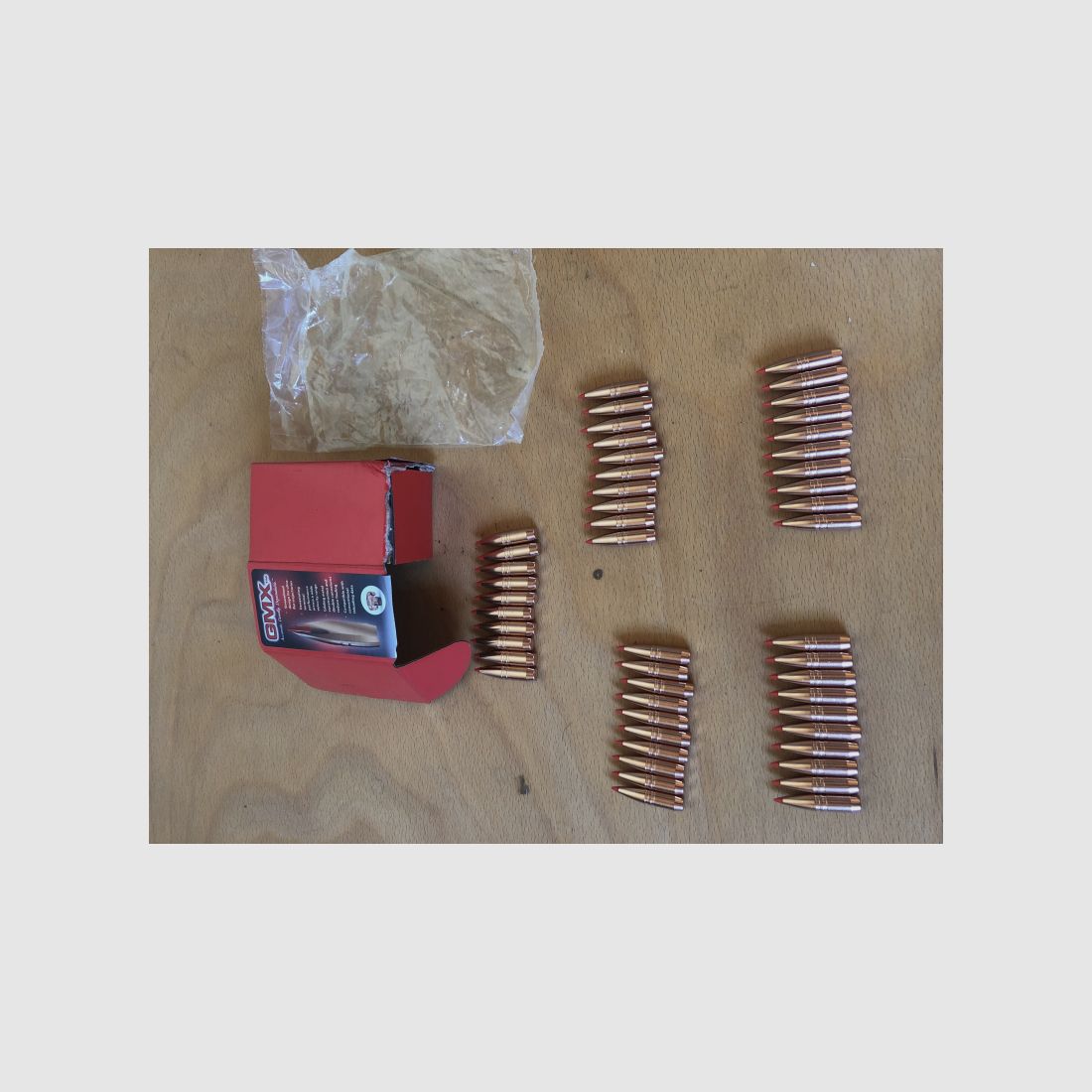 50 Hornady Bleifreie GMX Geschosse mit 180gr in 8mm