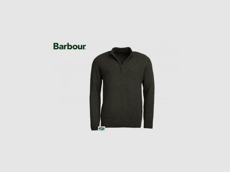 BARBOUR Pullover TISBURY Halbzip grün