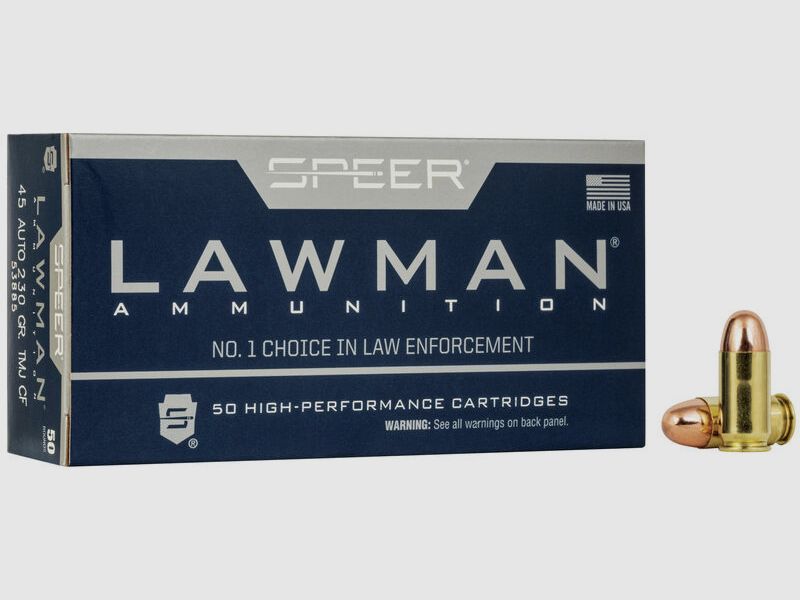 Speer Lawman CleanFire .45 ACP 230GR TMJ RN 50 cartucce