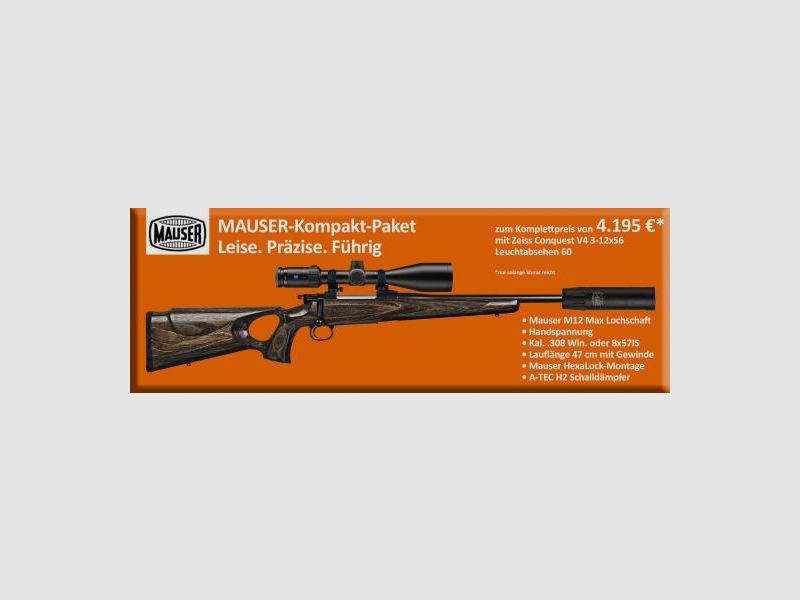 Mauser M12 Kompakt in .308 Komplettangebot