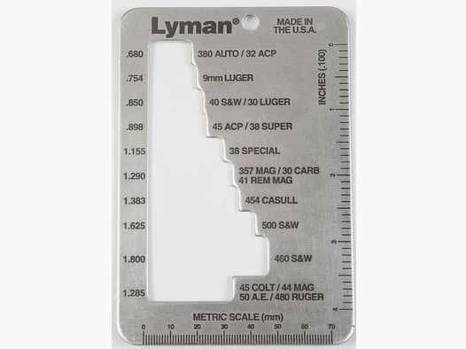 Lyman Case Trim Gauge Handgun Cartridge Gauge
