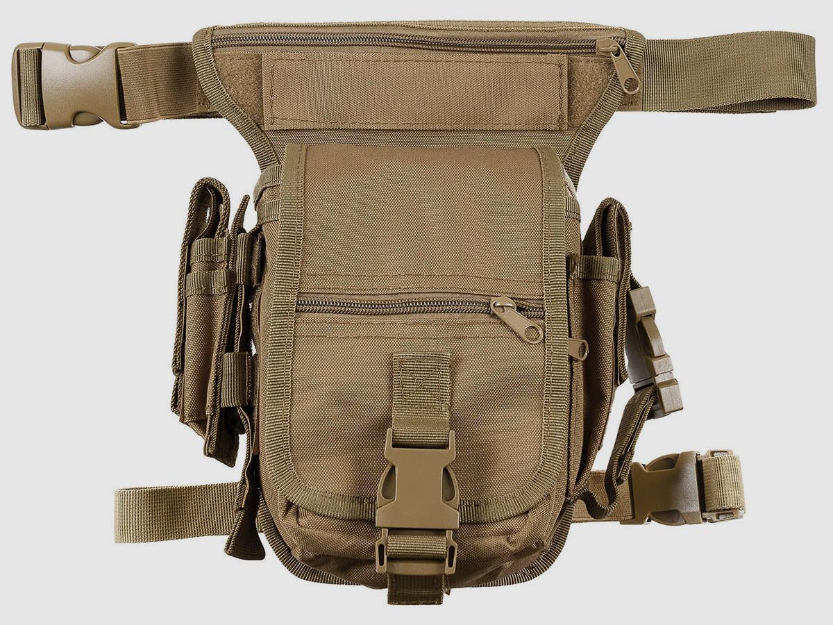 Hip Bag, coyote tan, leg and belt attachment