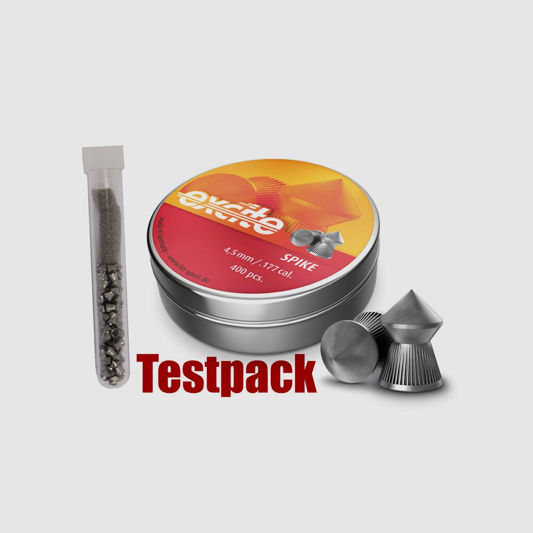 Testpack Spitzkopf Diabolos H&N Exite Spike Kaliber 4,5 mm 0,56 g geriffelt 40 StĂĽck