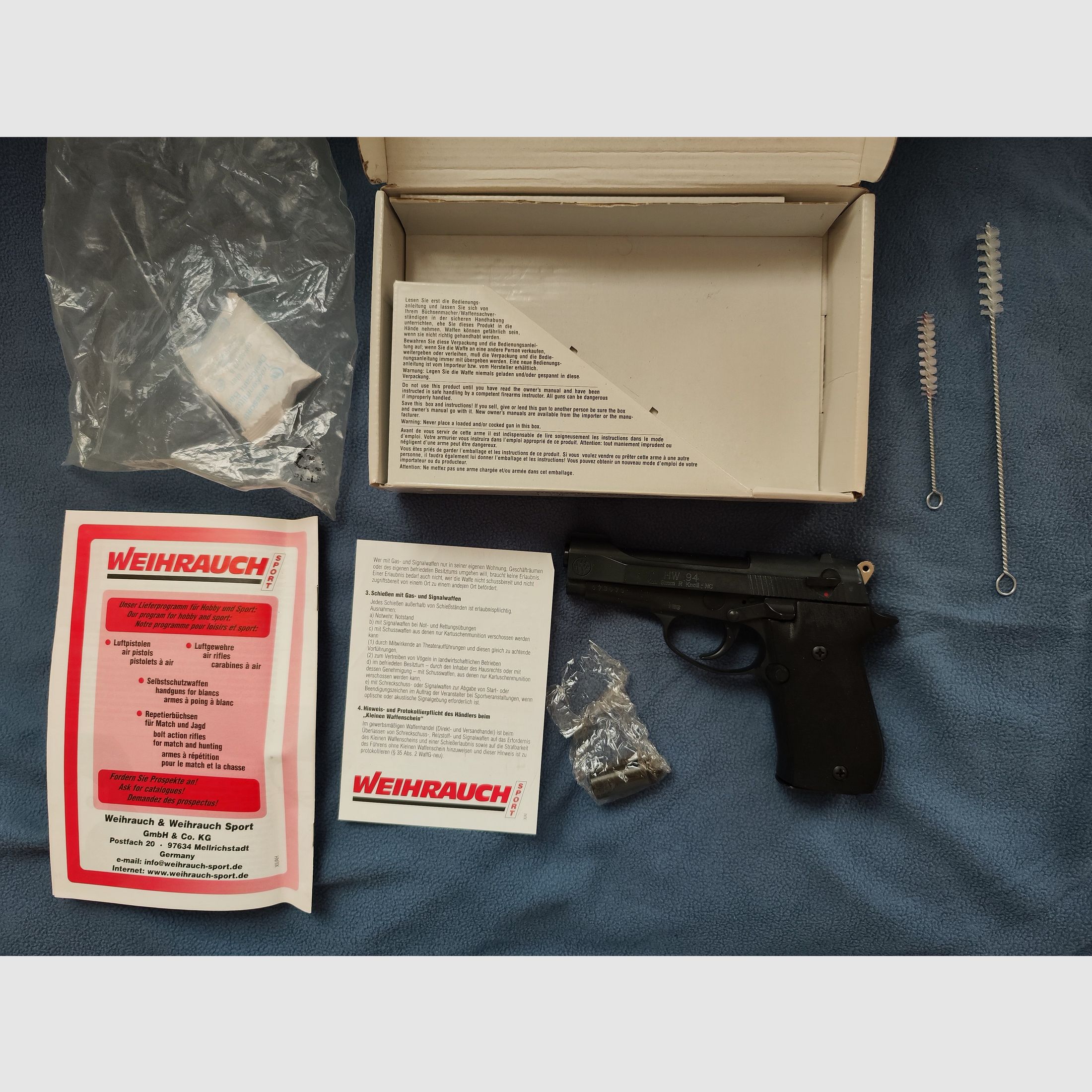 Weihrauch HW 94 Kal. 9 mm R Knall NC geblauwde Arminius Revolver Pistole