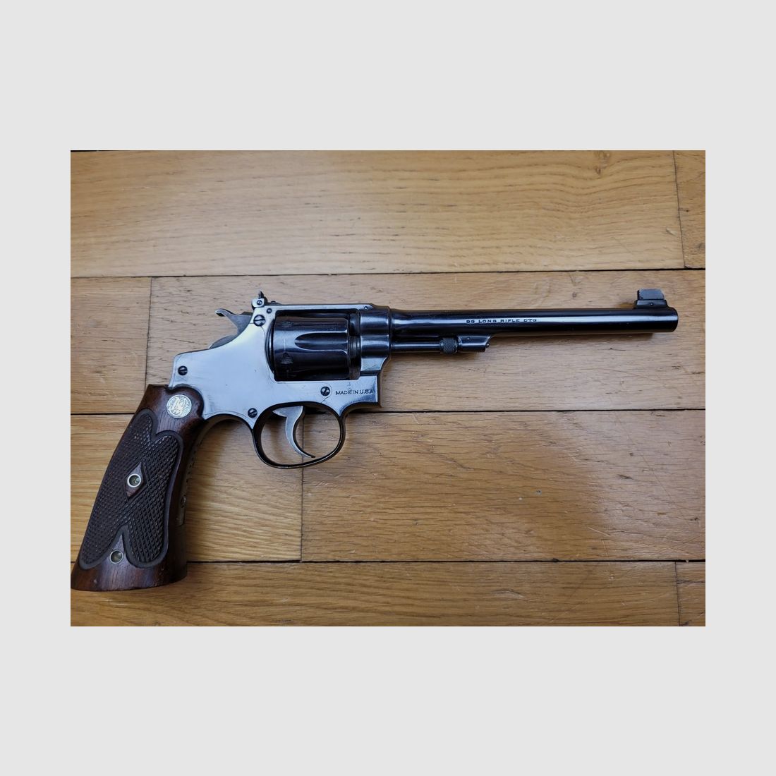 Peu courant revolver Smith&Wesson 22/32 Heavy Frame Target – Bekeart Model – 22LR – vers 1928 – État Top !, image 1 sur 22