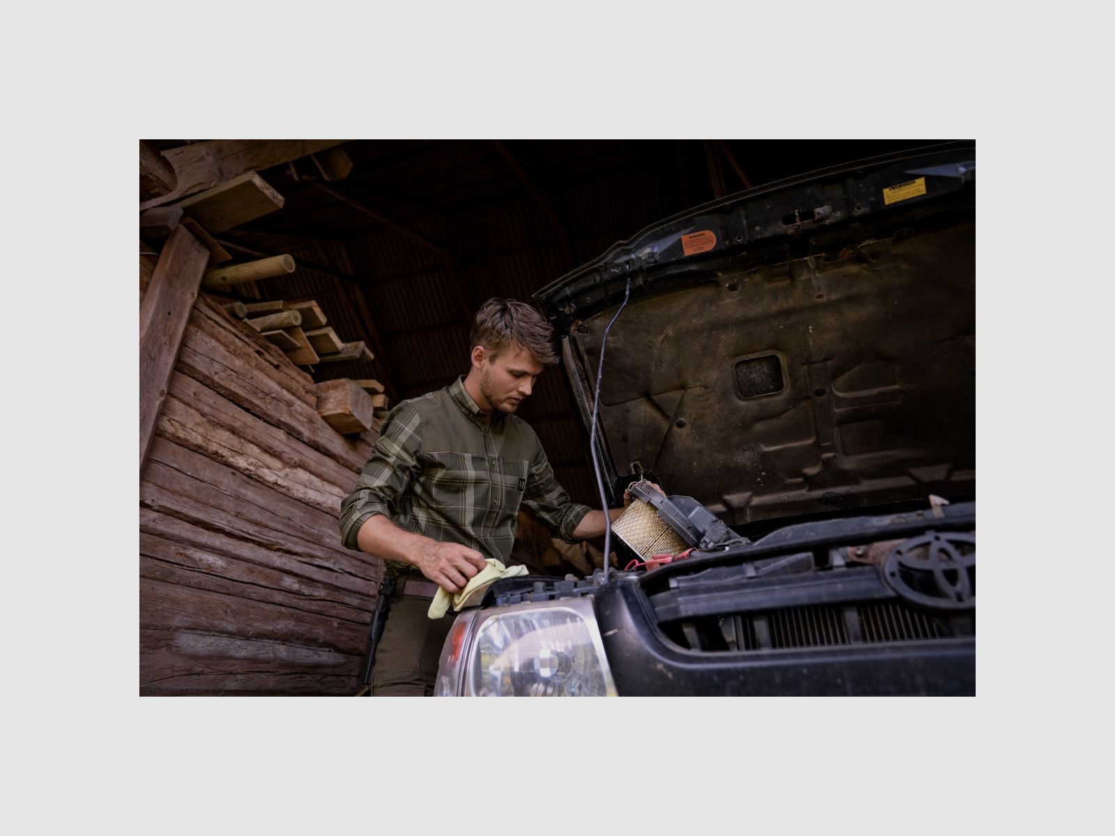 Camisa HÄRKILA Anker L/S Verde Sauce