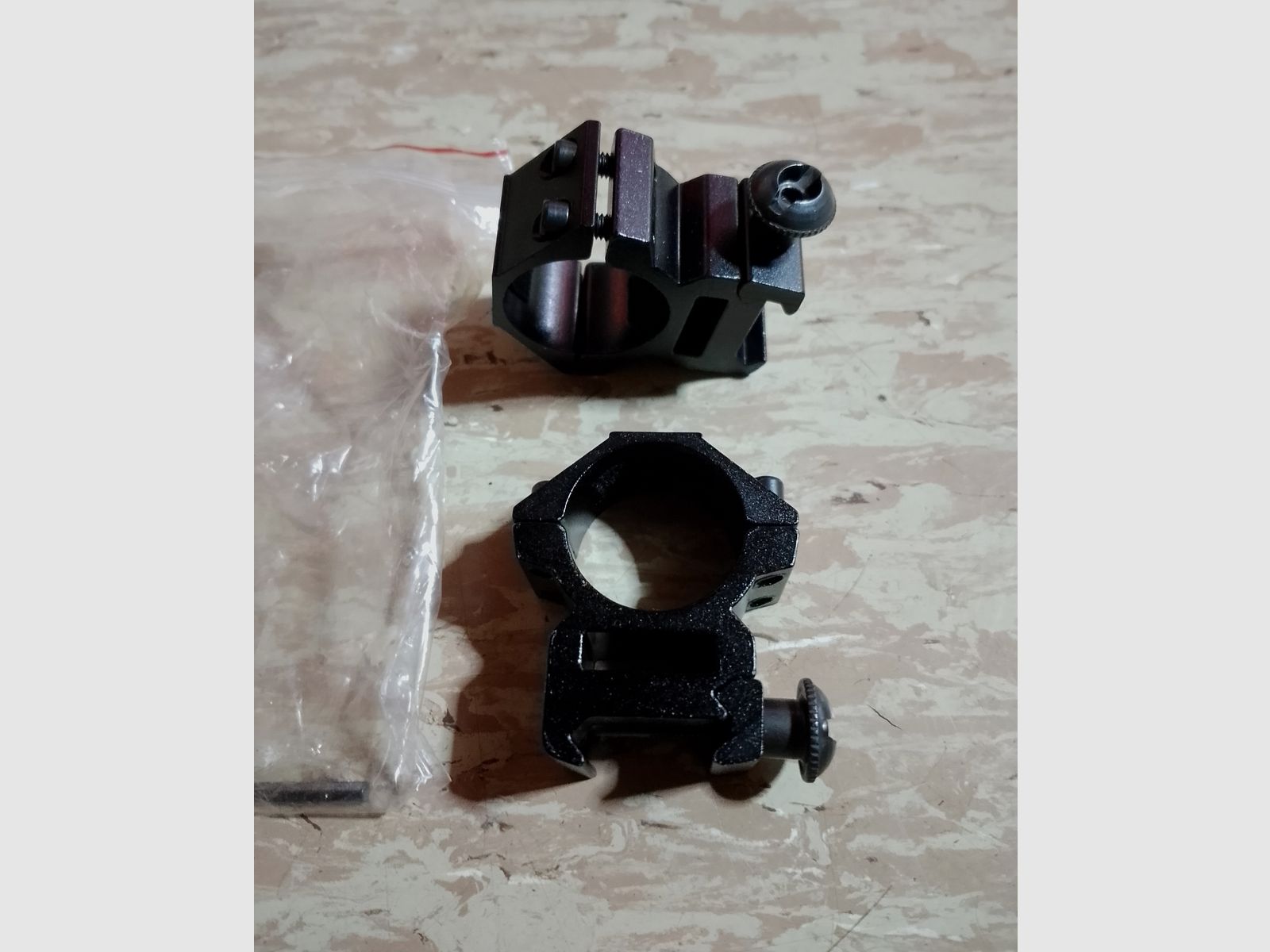 Zielfernrohr Montage Ringe Scope Mount 20 21 mm Rail Picatinny Halterung Adapter schwarz neu 25mm Durchmesser