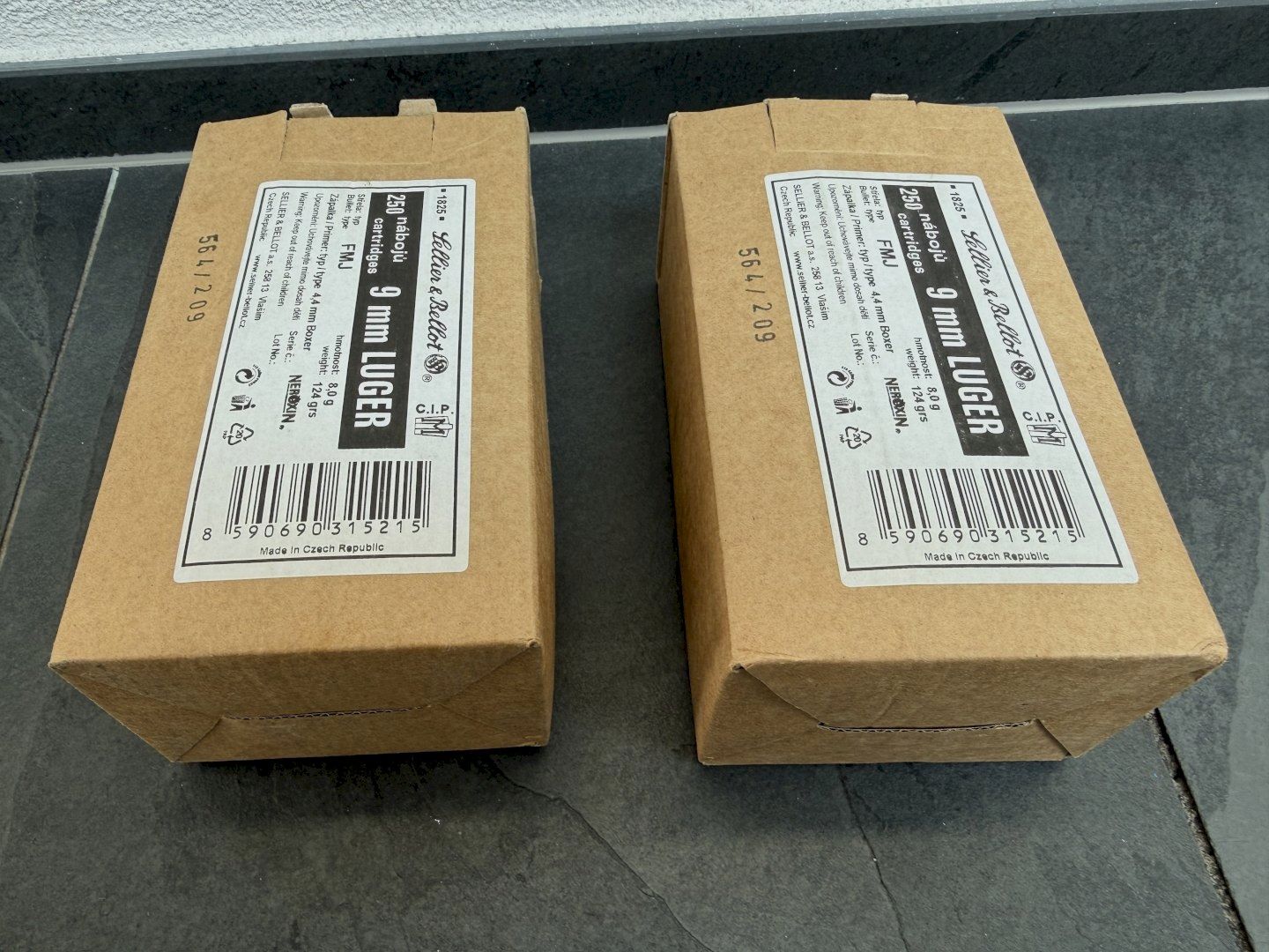 Sellier & Bellot 9 mm Luger, 124 grs FMJ – 500 Schuss
