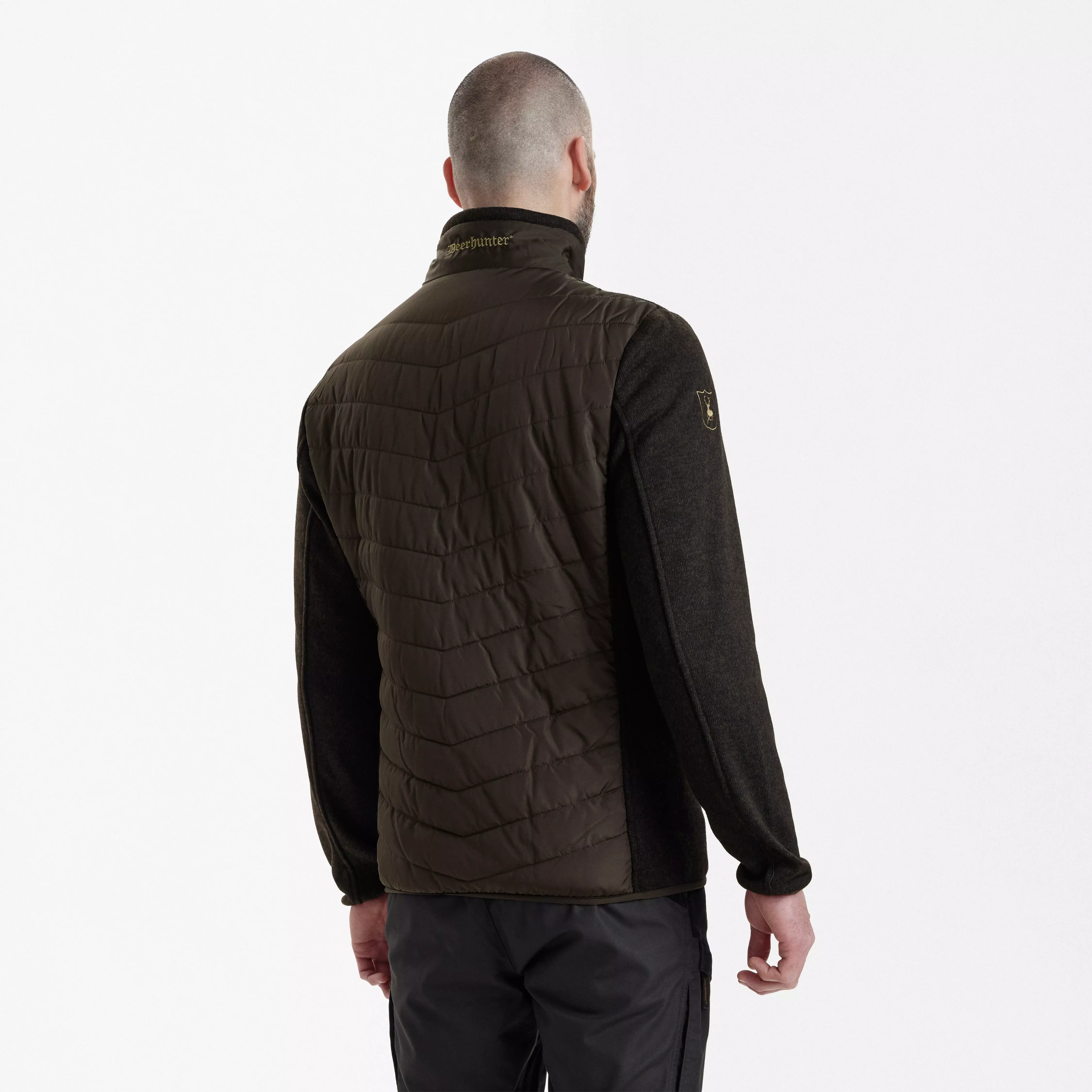 Moor Padded Jacket with Knit - Brown Leaf, image 2 of 5